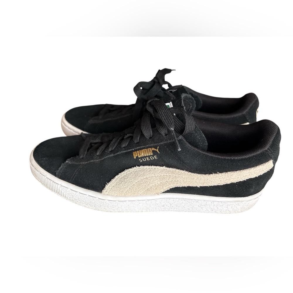 Puma Women’s Suede Classic Low Sneakers, Black & Tan, Size 9, Casual Everyday